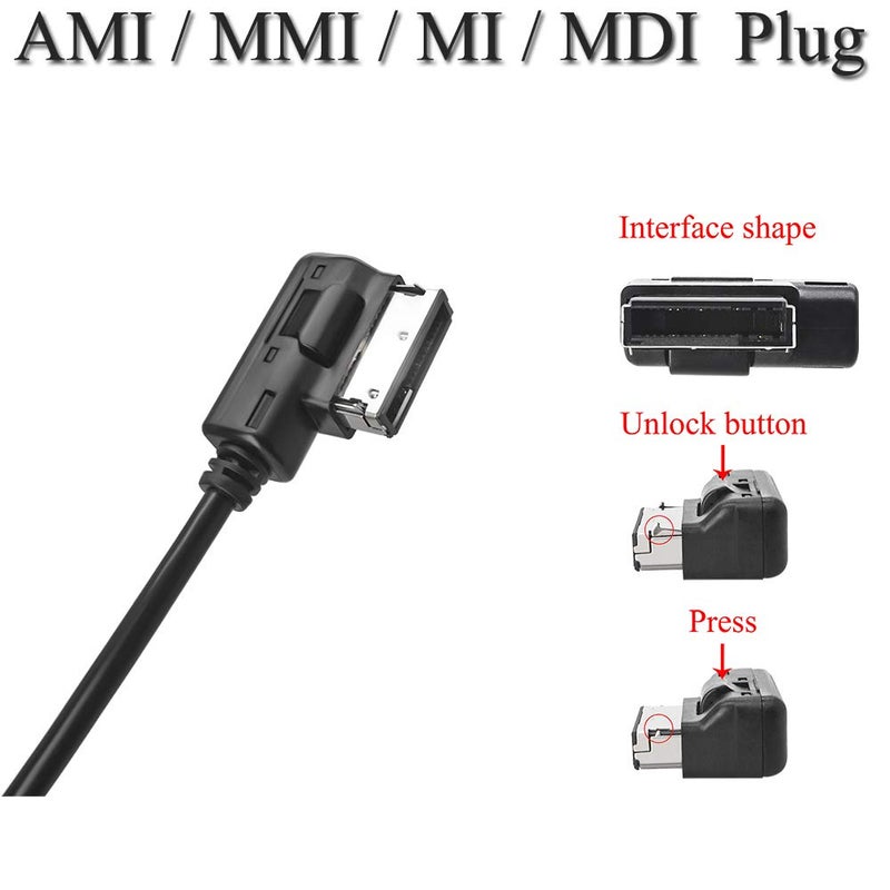Yoper Bluetooth 5.0 Adapter Compatible with Audi A3 A4 A5 A6 A7 S3 S4 Q3 Q5 Q7 Volkswagen VW Skoda 2G 3G 3G+ AMI MMI Port Cable Music Play Connector Works with Apple iPhone iPod Android Device - Image 5